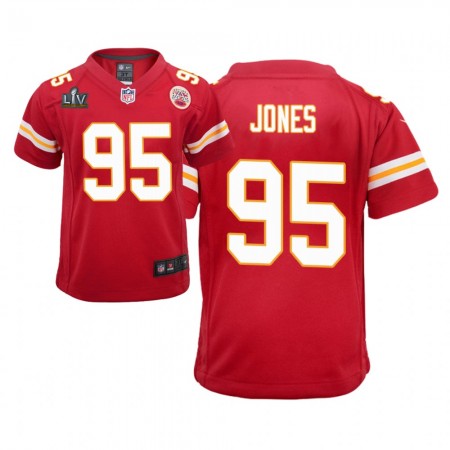 Maillot Homme Kansas City Chiefs Chris Jones 95 Nike Rouge 2021 Super Bowl LV